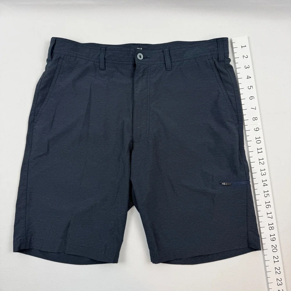 FootJoy Mens Navy Blue Heathered Performance Golf Shorts 34 Stretch 26813